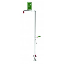 Floor Mounted Outdoor Self-Draining Safety Shower with Stainless Steel Pipe